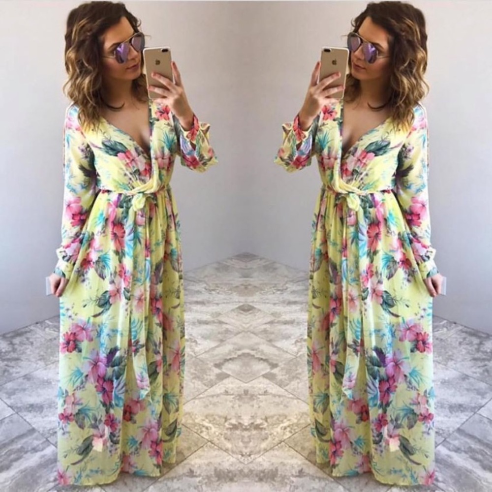 Yellow boutique maxi